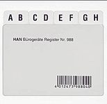 HAN Karteikartenregister A-Z transparent für DIN-A8-Karteikästen