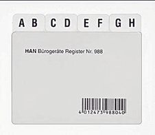 HAN Karteikartenregister A-Z transparent für DIN-A8-Karteikästen
