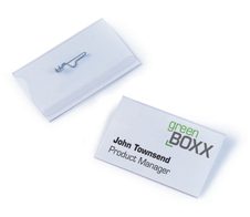 DURABLE Namensschilder transparent 9 cm x 5.4 cm