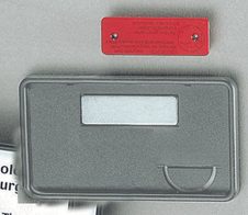 DURABLE Clip-Card Namensschilder grau 7.5 cm x 4 cm