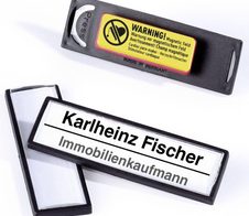 DURABLE Clip Card Namensschilder schwarz 6.7 cm x 1.7 cm