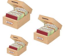 HAN Karteikasten A7 für 900 Karteikarten braun