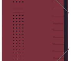ELBA chic Ordnungsmappen DIN A4 12 -Fach bordeaux