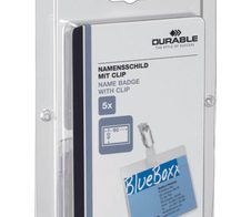DURABLE Namensschilder transparent 9 cm x 6 cm