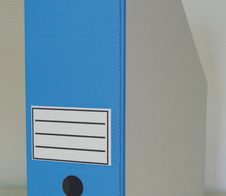 Top-Print Archiv-Stehsammler Wellpappe weiß/blau , DIN A4