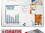 Legamaster Whiteboard PREMIUM PLUS 60,0 x 45,0 cm weiß + GRATIS 4 Boardmarker TZ 100 farbsortiert