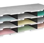 styro Styrodoc Sortierstation DIN C4 9 -Fach grau/schwarz