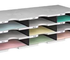 styro Styrodoc Sortierstation DIN C4 9 -Fach grau/schwarz
