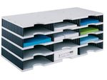 styro Styrodoc Sortierstation DIN C4 12 -Fach grau/schwarz