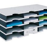 styro Styrodoc Sortierstation DIN C4 12 -Fach grau/schwarz