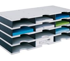styro Styrodoc Sortierstation DIN C4 12 -Fach grau/schwarz