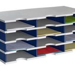 styro Styrodoc Sortierstation DIN C4 12 -Fach grau/blau
