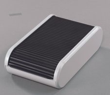 helit Visitenkartenbox lichtgrau/schwarz