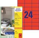 AVERY Zweckform Etiketten 3448 rot 70,0 x 37,0 mm