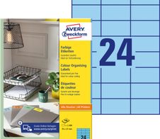 AVERY Zweckform Etiketten 3449 blau 70,0 x 37,0 mm