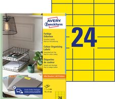 AVERY Zweckform Etiketten 3451 gelb 70,0 x 37,0 mm
