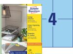 AVERY Zweckform Etiketten 3457 blau 105,0 x 148,0 mm