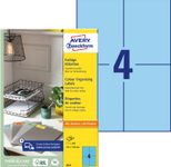 AVERY Zweckform Etiketten 3457 blau 105,0 x 148,0 mm