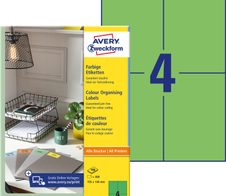 AVERY Zweckform Etiketten 3458 grün 105,0 x 148,0 mm