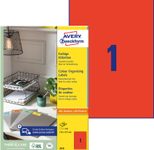 AVERY Zweckform Etiketten 3470 rot 210,0 x 297,0 mm
