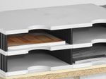 styro Styrodoc Sortierstation DIN C4 4 -Fach grau/schwarz