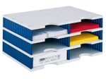 styro Styrodoc Sortierstation DIN C4 6 -Fach grau/blau