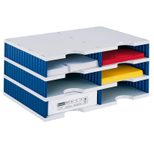 styro Styrodoc Sortierstation DIN C4 6 -Fach grau/blau