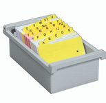 HAN Karteikasten A7 für 800 Karteikarten grau