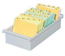 HAN Karteikasten A6 für 800 Karteikarten grau