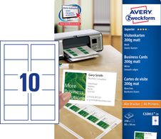 AVERY Zweckform Visitenkarten 200 g/m² matt weiß