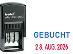trodat Datumstempel mit Text printy Dater "GEBUCHT" 