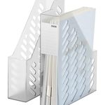 HAN Stehsammler Klassik brillant antistatischer, schwermetallfreier Kunststoff grau-transparent , DIN A4