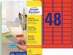 AVERY Zweckform Etiketten L6038-20 rot 45,7 x 21,2 mm