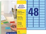 AVERY Zweckform Etiketten L6039-20 blau 45,7 x 21,2 mm