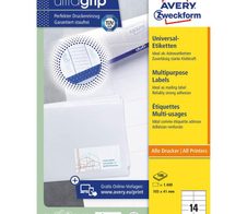 AVERY Zweckform Etiketten 3477 weiß 105,0 x 41,0 mm