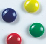 Zeller Magnete Ø 2,0 x 0,9 je 3x rot, blau, gelb, grün