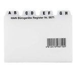 HAN Karteikartenregister A-Z transparent für DIN-A7-Karteikästen