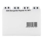 HAN Karteikartenregister A-Z transparent für DIN-A7-Karteikästen