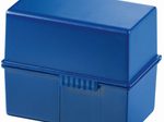 HAN A7 Karteikasten A7 300 Karteikarten blau