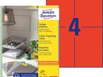 AVERY Zweckform Etiketten 3456 rot 105,0 x 148,0 mm