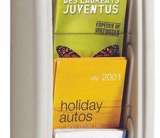 PAPERFLOW Kompakt Wandprospekthalter 1/3 DIN A4 5-Fach  grau