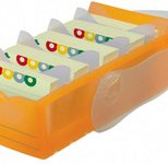 HAN Croco Karteikasten A7 900 Karteikarten orange