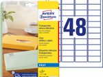 AVERY Zweckform Folien-Adressetiketten 45,7 x 21,2 mm