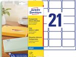 AVERY Zweckform Folien-Adressetiketten 63,5 x 38,1 mm