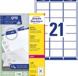 AVERY Zweckform Adressetiketten L7160-100 weiß 63,5 x 38,1 mm