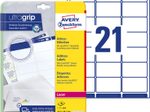 AVERY Zweckform Adressetiketten L7160-40 weiß 63,5 x 38,1 mm