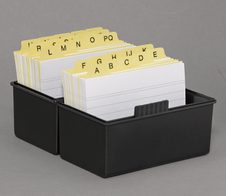 HAN A7 Karteikasten A7 300 Karteikarten schwarz