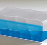 HAN Croco Karteikasten DIN A8 500 Karteikarten blau