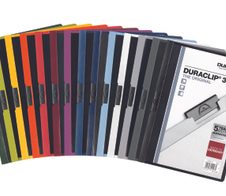 DURABLE Klemmhefter Duraclip DIN A4 5x rot, weiß, anthrazit, hellblau und dunkelgrün