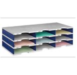 styro Styrodoc Sortierstation DIN C4 9 -Fach grau/blau